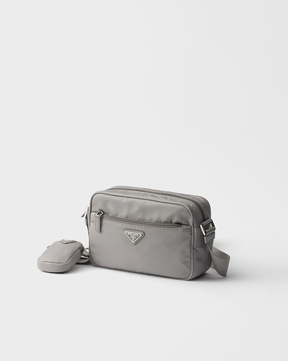 Prada rectangular shoulder bag in cloudy gray Re-Nylon – view 2