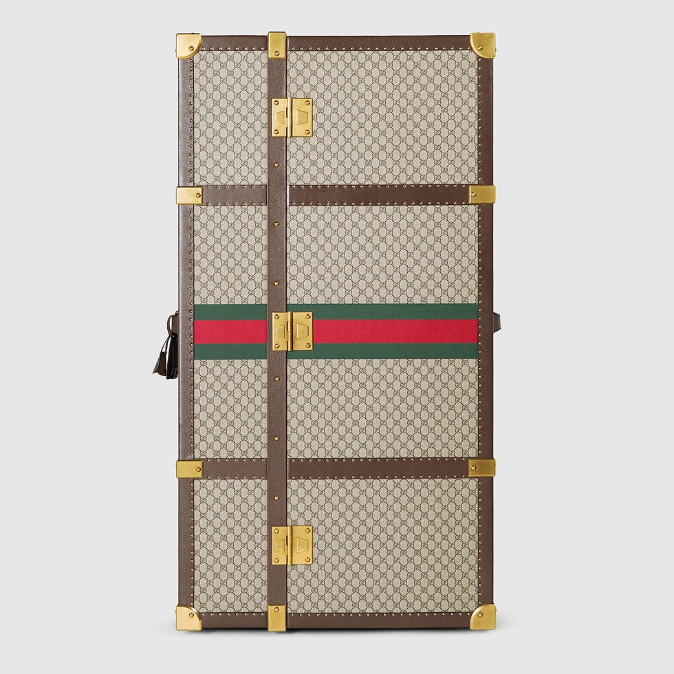 Thumbnail: Gucci Savoy maxi rigid shoe trunk - beige and ebony GG Supreme