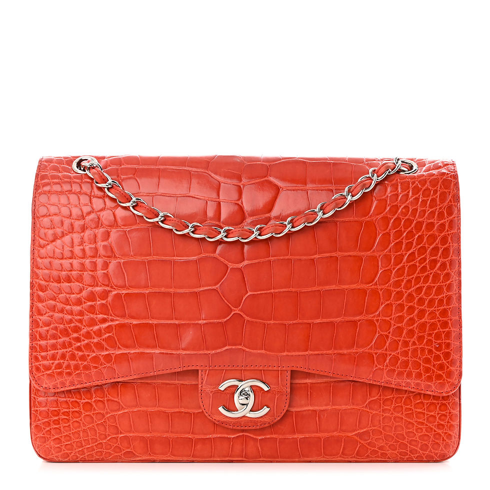 Thumbnail: Chanel Maxi Flap, full front view with CC turn-lock