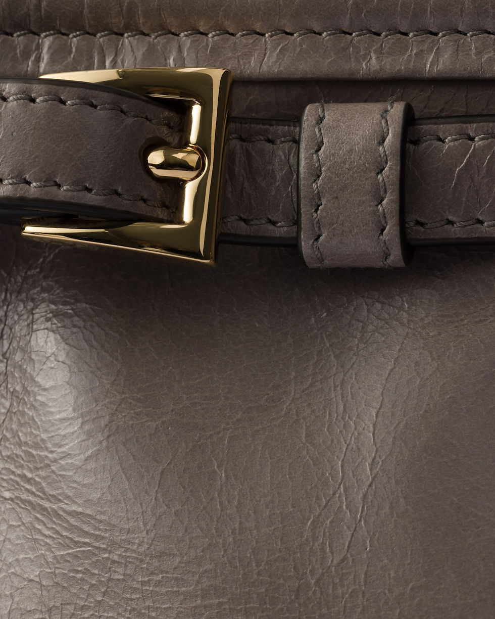 Thumbnail: Prada Bonnie small shoulder bag in pewter calfskin – view 7