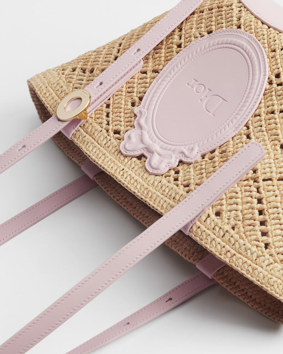 Thumbnail: Dior Dioriviera Mini Blooming bag in beige openwork raffia – view 4