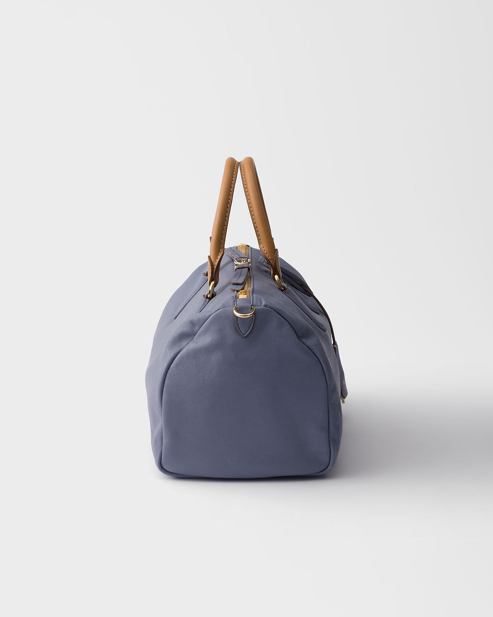 Thumbnail: Prada Evasion large top-handle bag in aviation blue leather – view 6