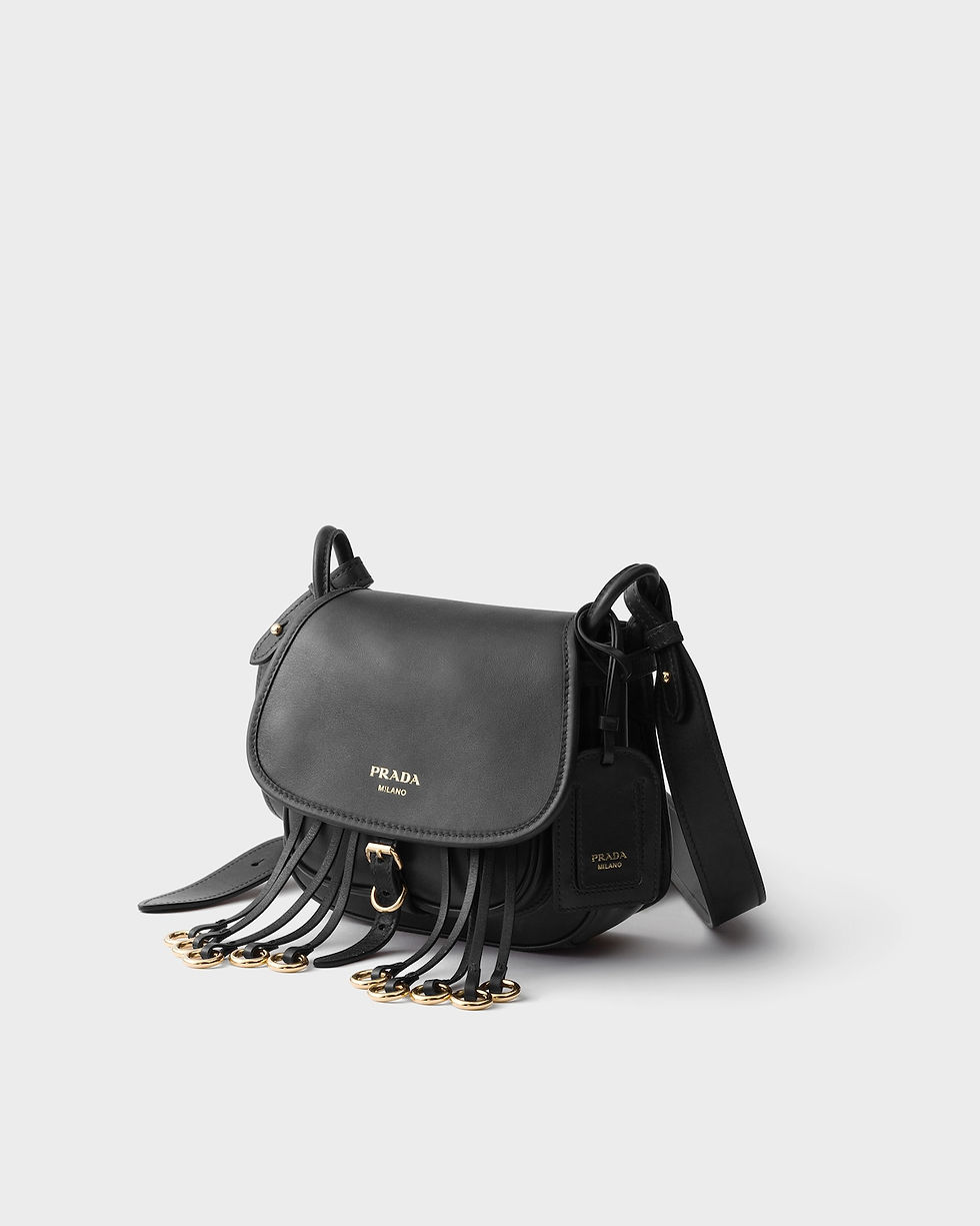Thumbnail: Prada Corsaire mini shoulder bag in black aged leather – view 2
