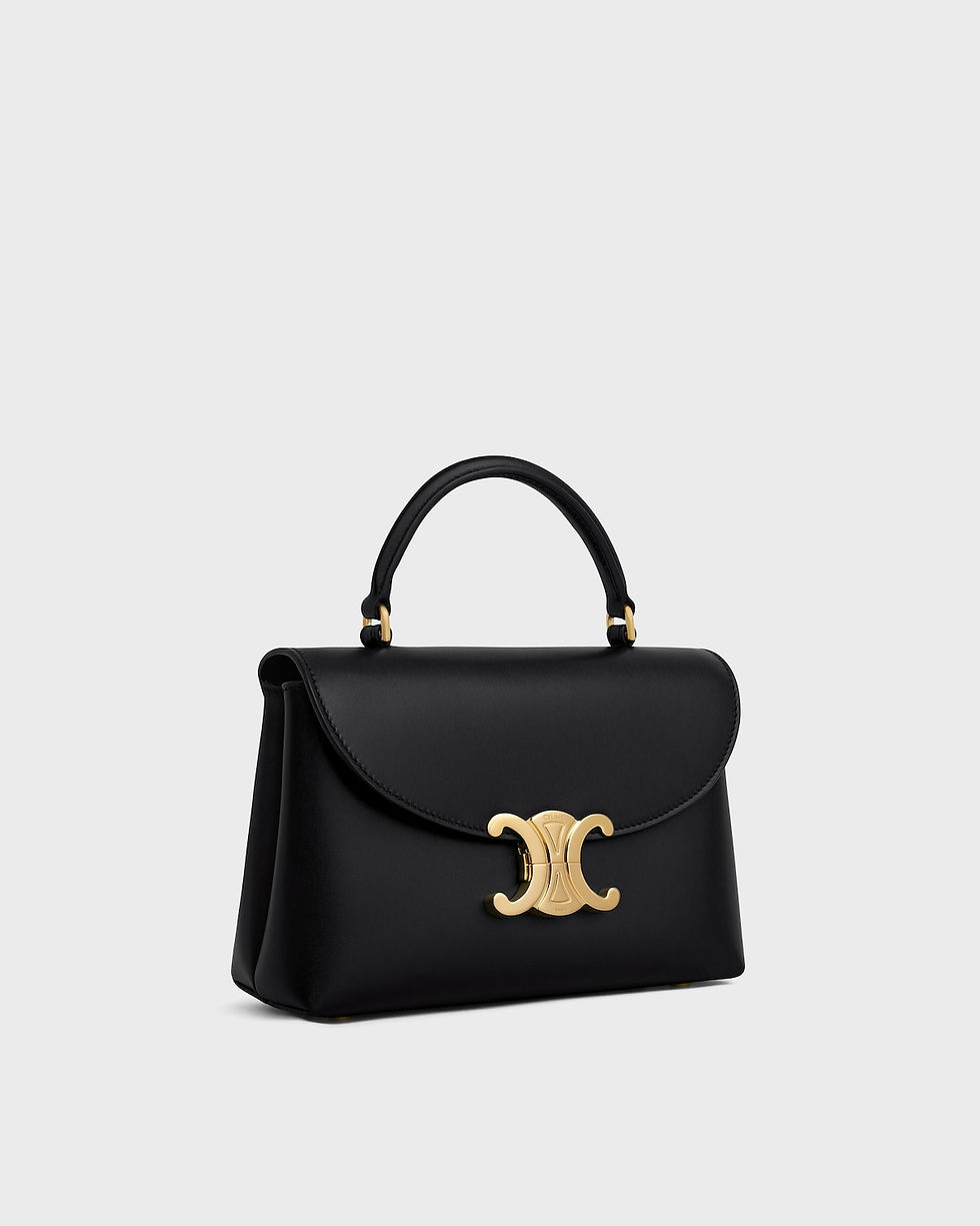 Celine Teen Nino bag in black smooth satinated calfskin – view 2