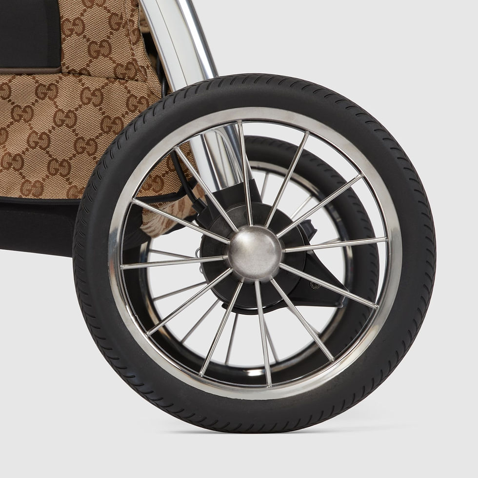 Thumbnail: Gucci Stroller - beige and ebony GG canvas