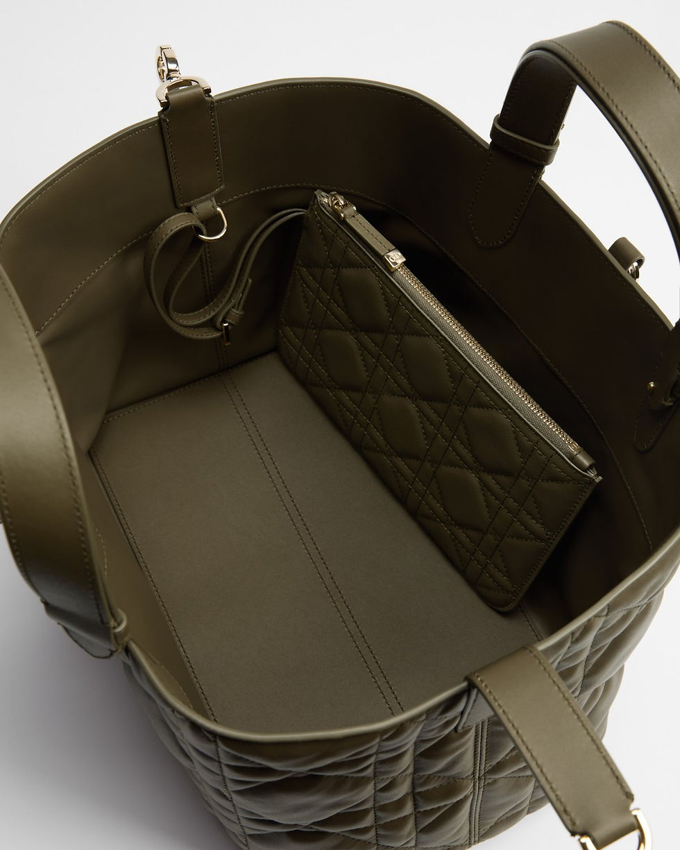 Dior Toujours Medium bag in khaki Macrocannage calfskin – view 2