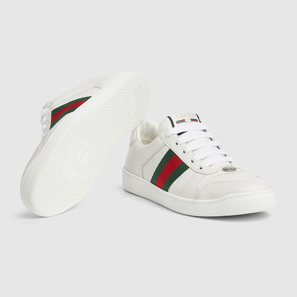 Thumbnail: Gucci Women's Screener trainer - white leather