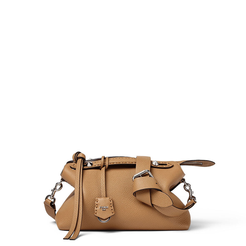 Fendi By The Way Selleria Medium bag in cappuccino Cuoio Romano leather – view 2