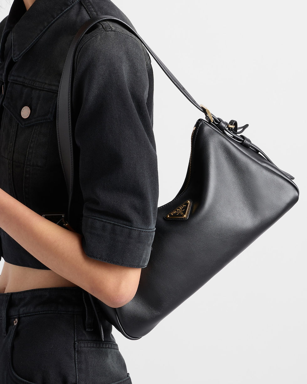 Thumbnail: Prada Aimée medium shoulder bag in black leather – view 7