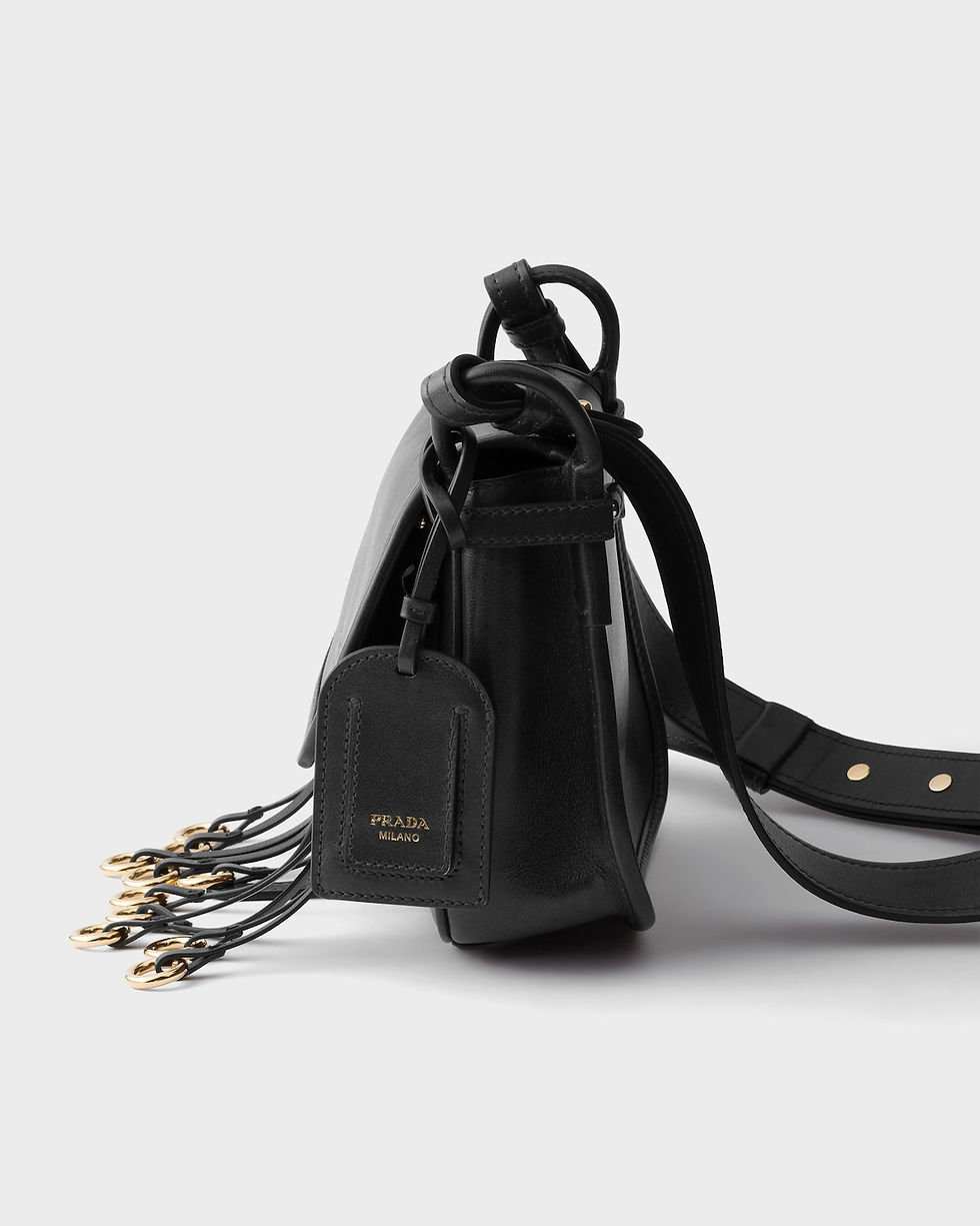 Thumbnail: Prada Corsaire mini shoulder bag in black aged leather – view 6