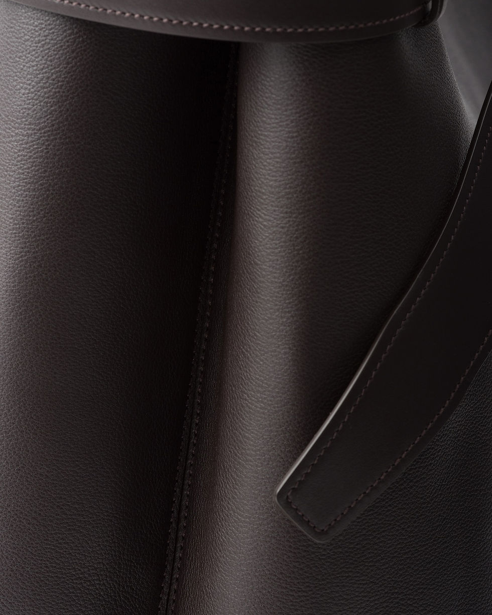 Thumbnail: Prada Buckle bag with belt in dark brown calfskin – detail