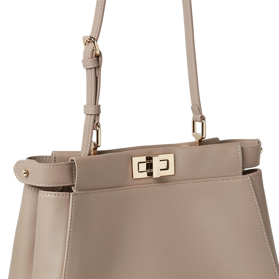 Thumbnail: Fendi My Peekaboo Small bag in dove grey calfskin – view 5