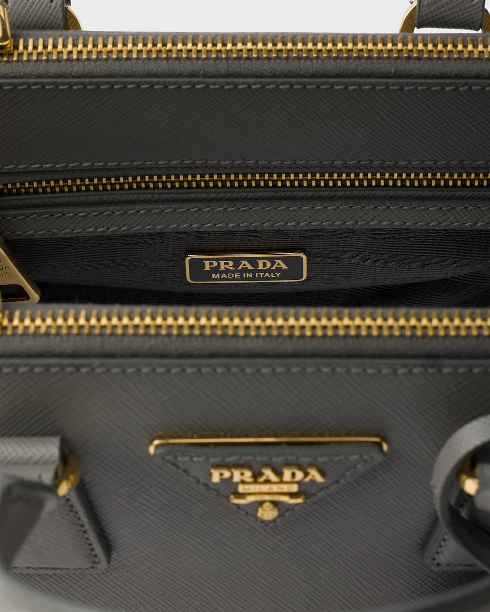 Thumbnail: Prada Galleria elongated mini bag in slate gray Saffiano leather – view 5