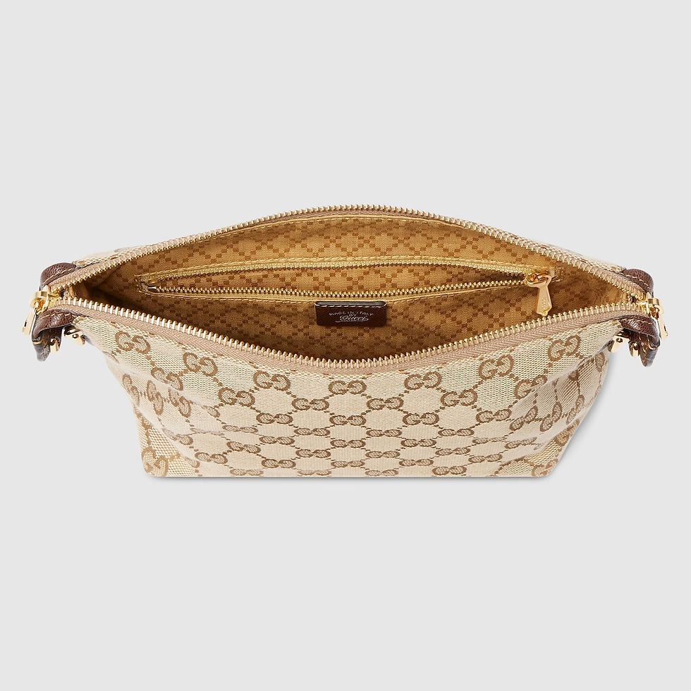Thumbnail: Gucci Brera small crossbody bag - sand and brown GG canvas