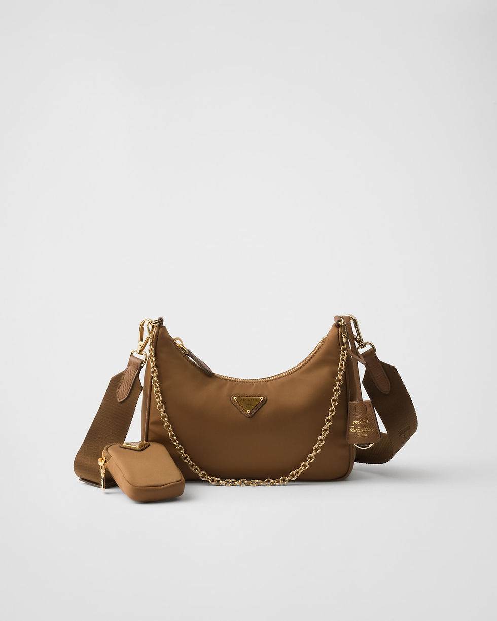 Thumbnail: Prada Re-Edition 2005 shoulder bag in brandy Re-Nylon – front view
