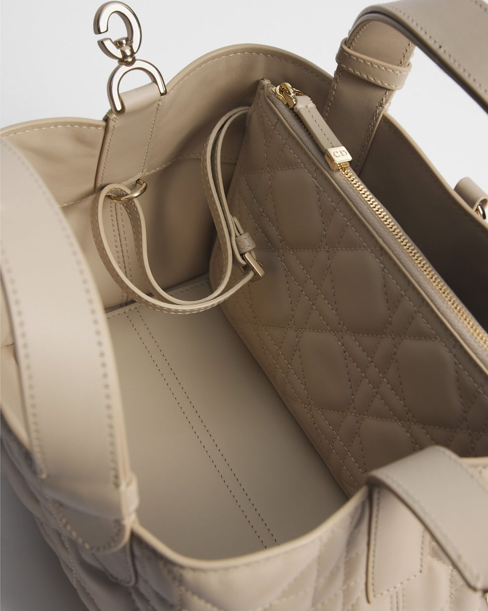 Thumbnail: Dior Toujours Small bag in powder beige Macrocannage calfskin – view 2