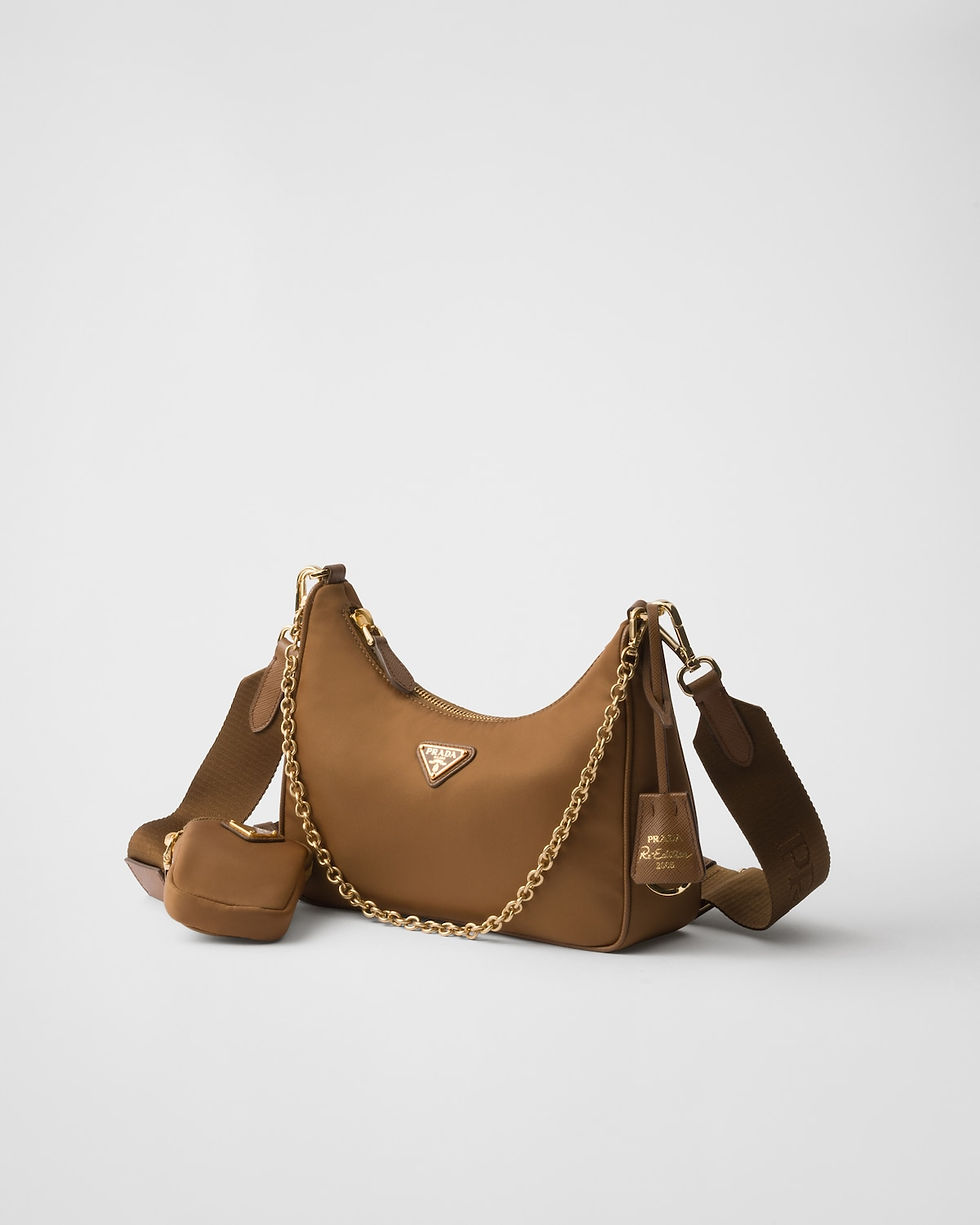 Thumbnail: Prada Re-Edition 2005 shoulder bag in brandy Re-Nylon – view 2