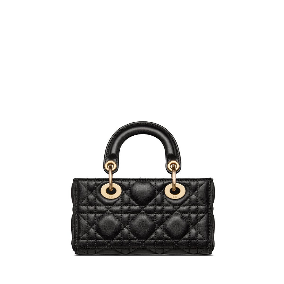 Thumbnail: Dior Micro Lady D-Joy bag in black Cannage lambskin – view 5