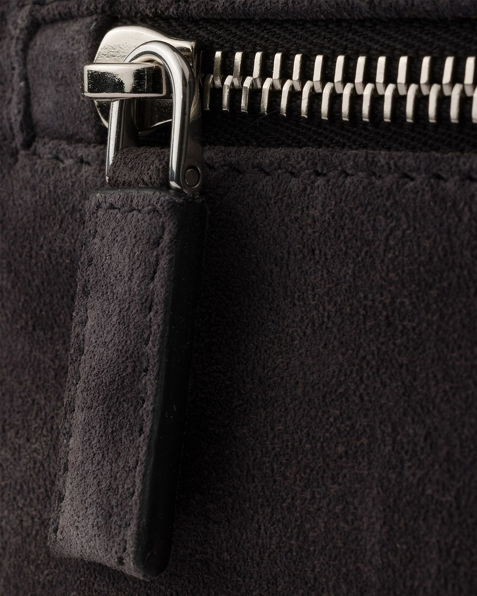 Thumbnail: Prada flap shoulder bag in anthracite gray suede – view 6