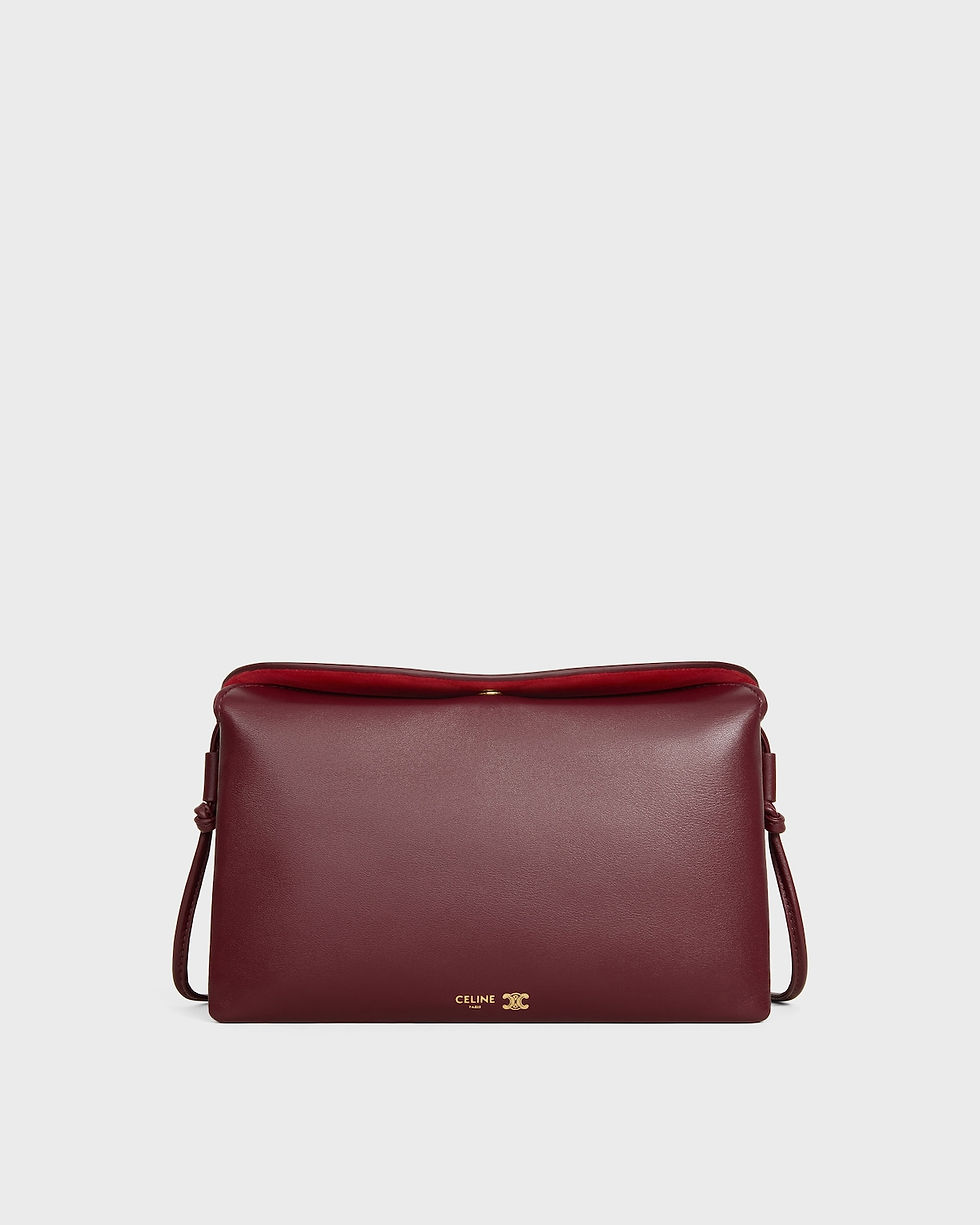 Celine Trio bag in syrah smooth lambskin – front view