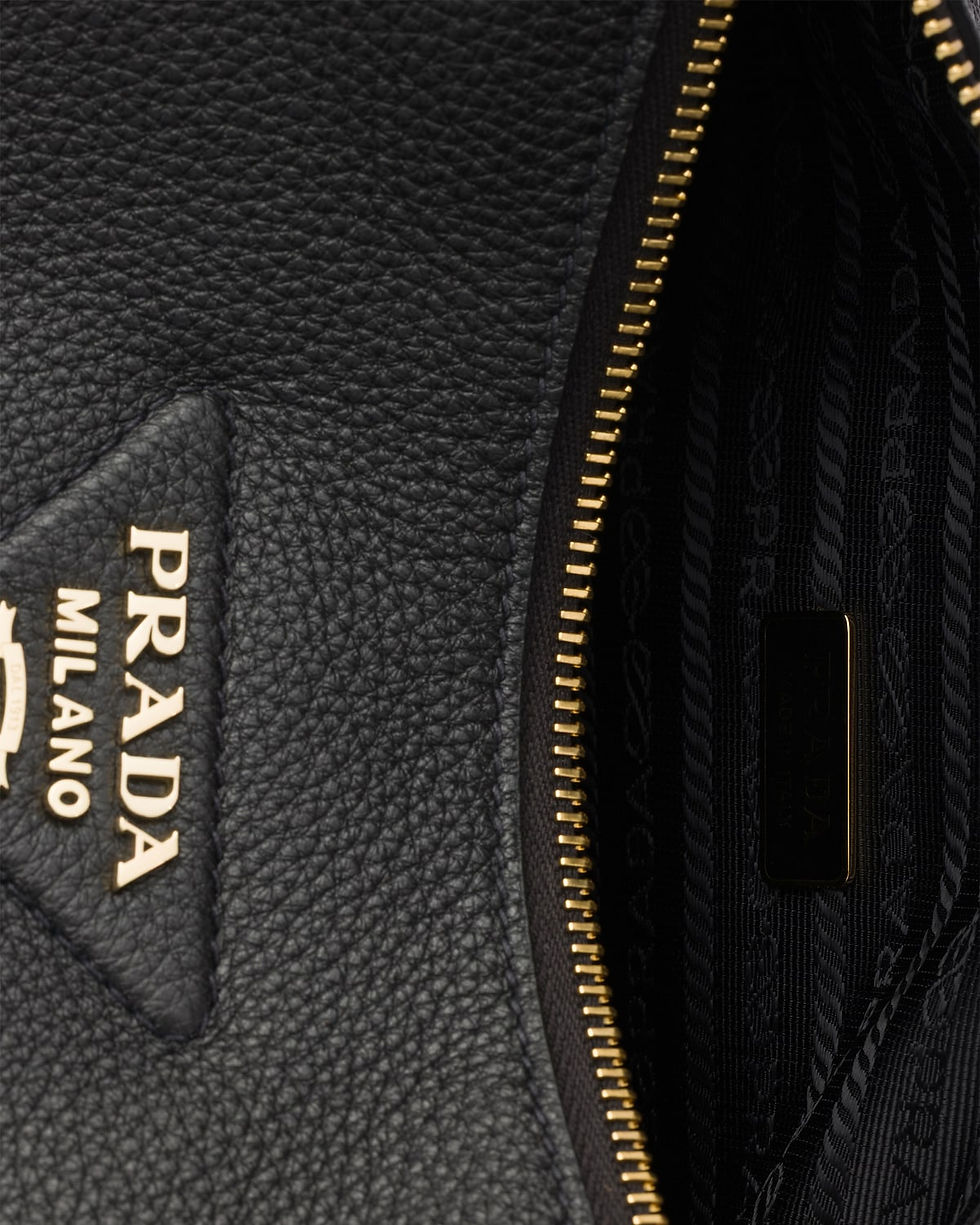 Thumbnail: Prada small shoulder bag in black calfskin with Re-Nylon interior – view 5
