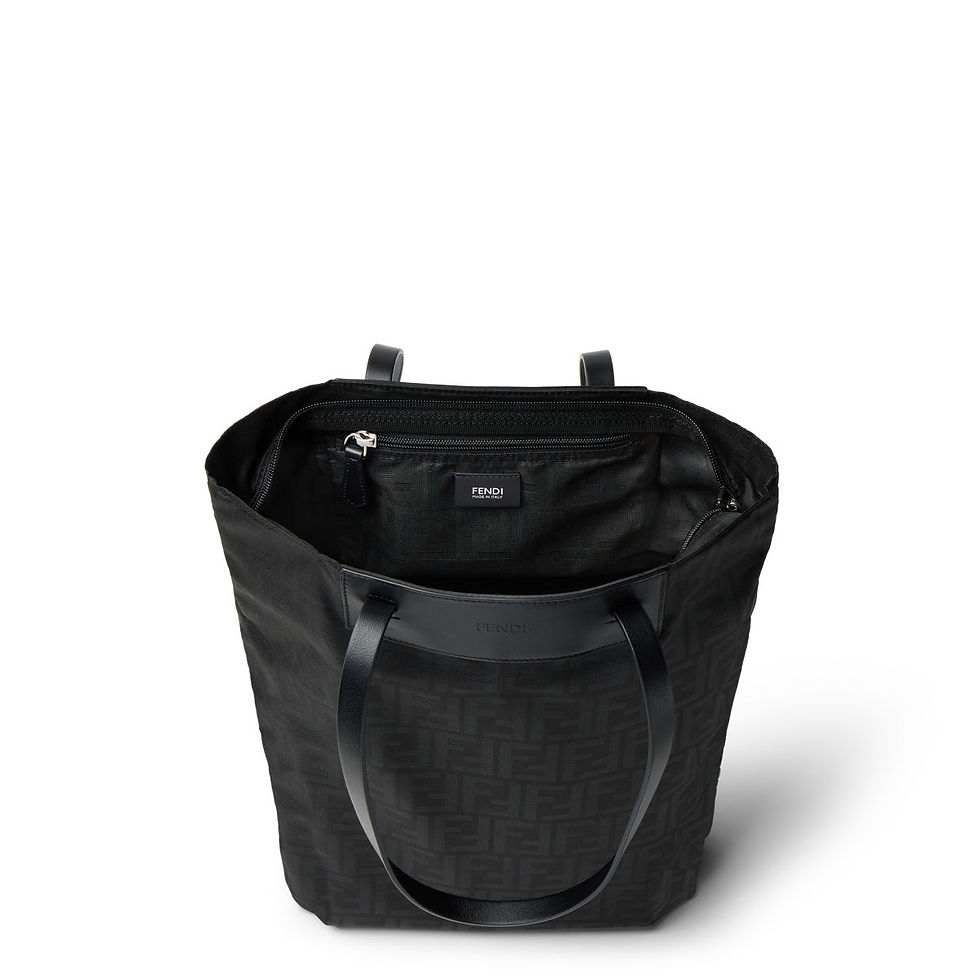 Thumbnail: Fendi North-South Shopper in black Superlight FF Zucca fabric – view 4