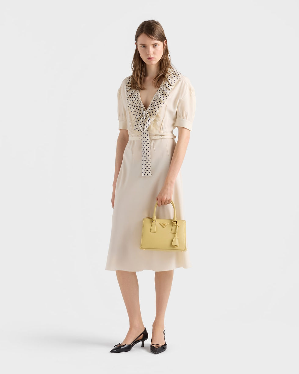 Prada Galleria small bag in vanilla Saffiano leather – view 2