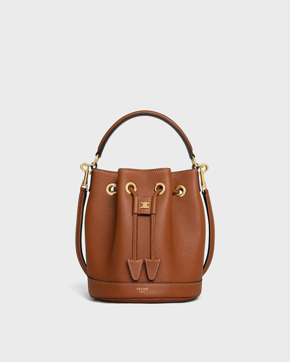 Celine Teen Clara Bag in Tan Supple Grained Calfskin – front view