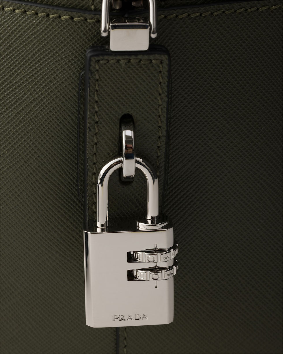 Thumbnail: Prada work bag in loden Saffiano leather – view 7