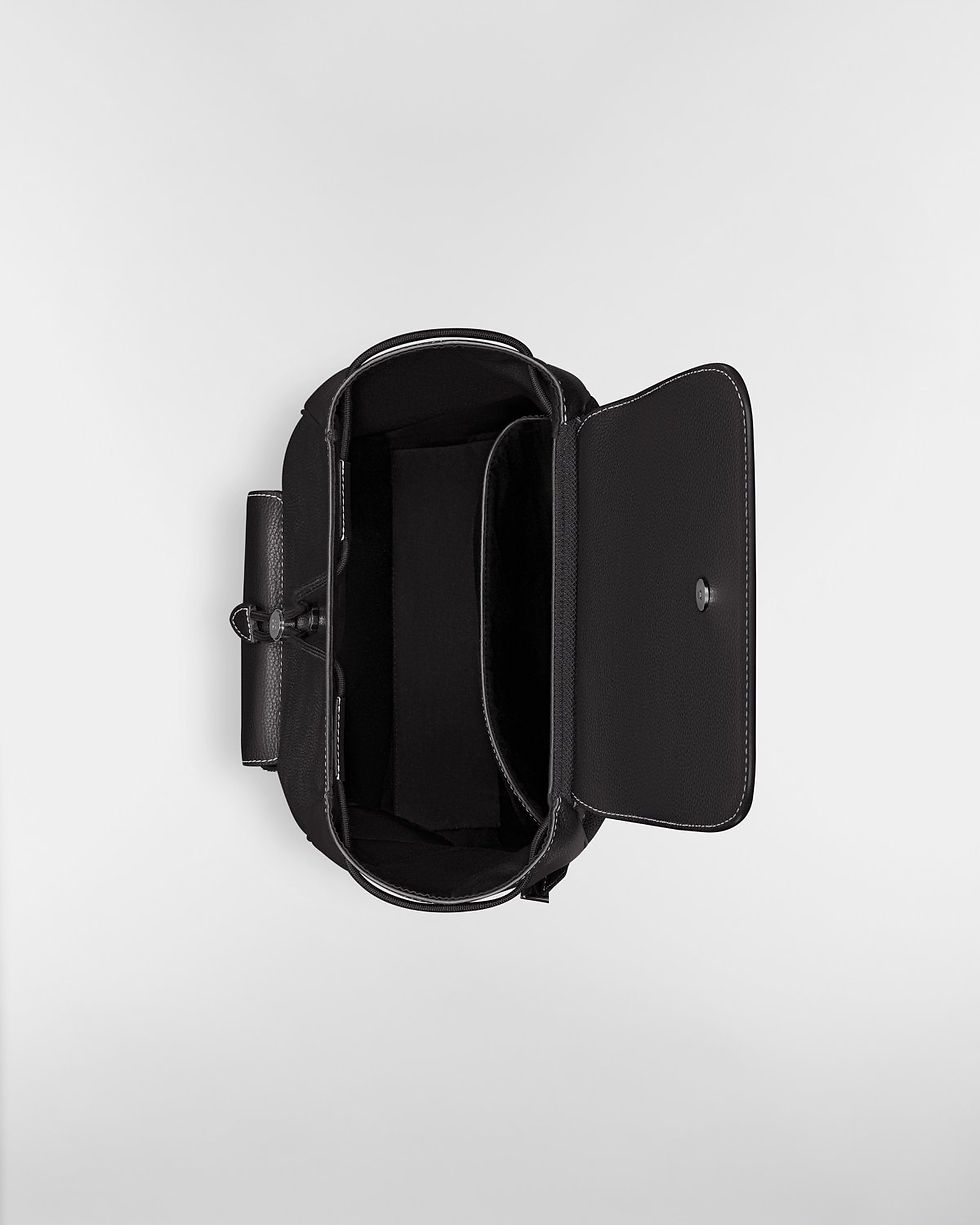 Thumbnail: Dior Saddle Backpack with Flap in Black Grained Calfskin – view 4
