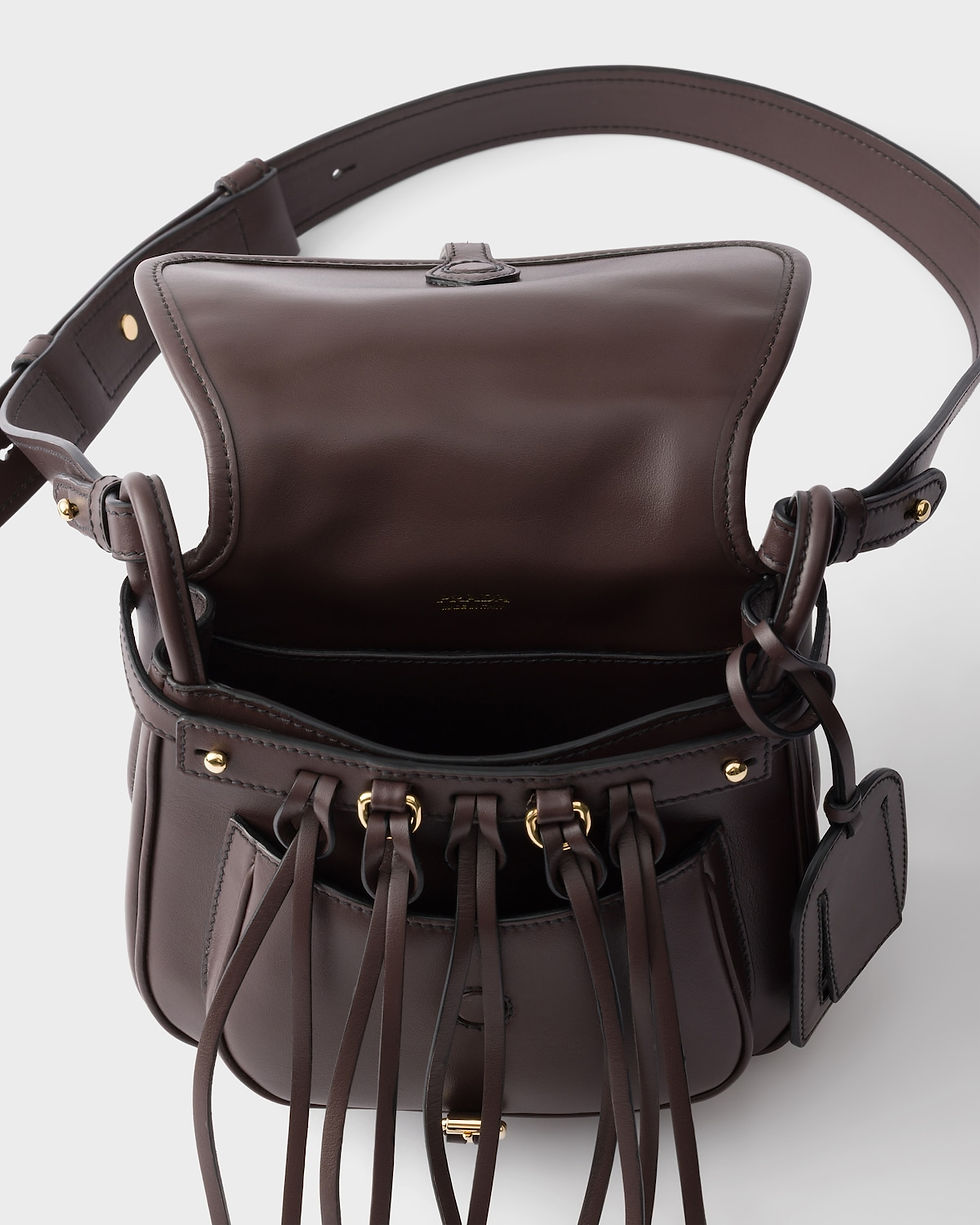 Thumbnail: Prada Corsaire mini shoulder bag in forest/dark brown Re-Nylon and leather – view 5