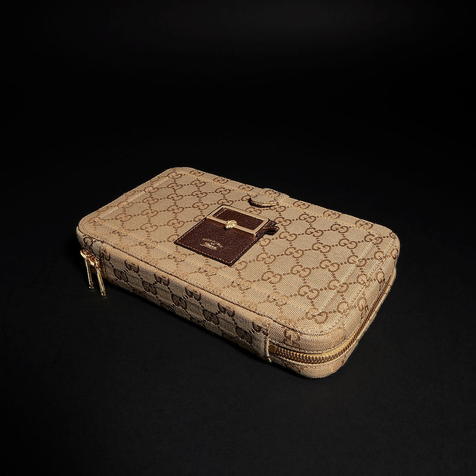 Thumbnail: Gucci GG vanity case - sand and brown GG canvas