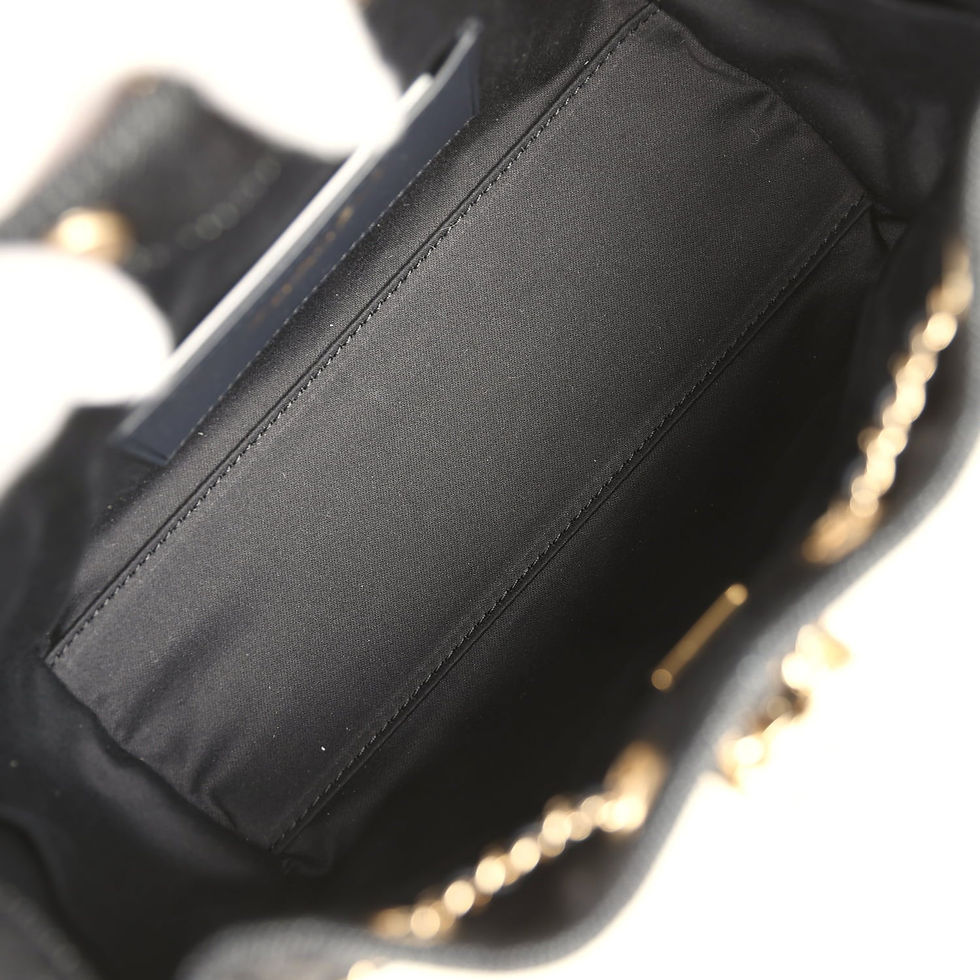 Thumbnail: Interior view of the hobo bag showing the dark fabric lining and card slot