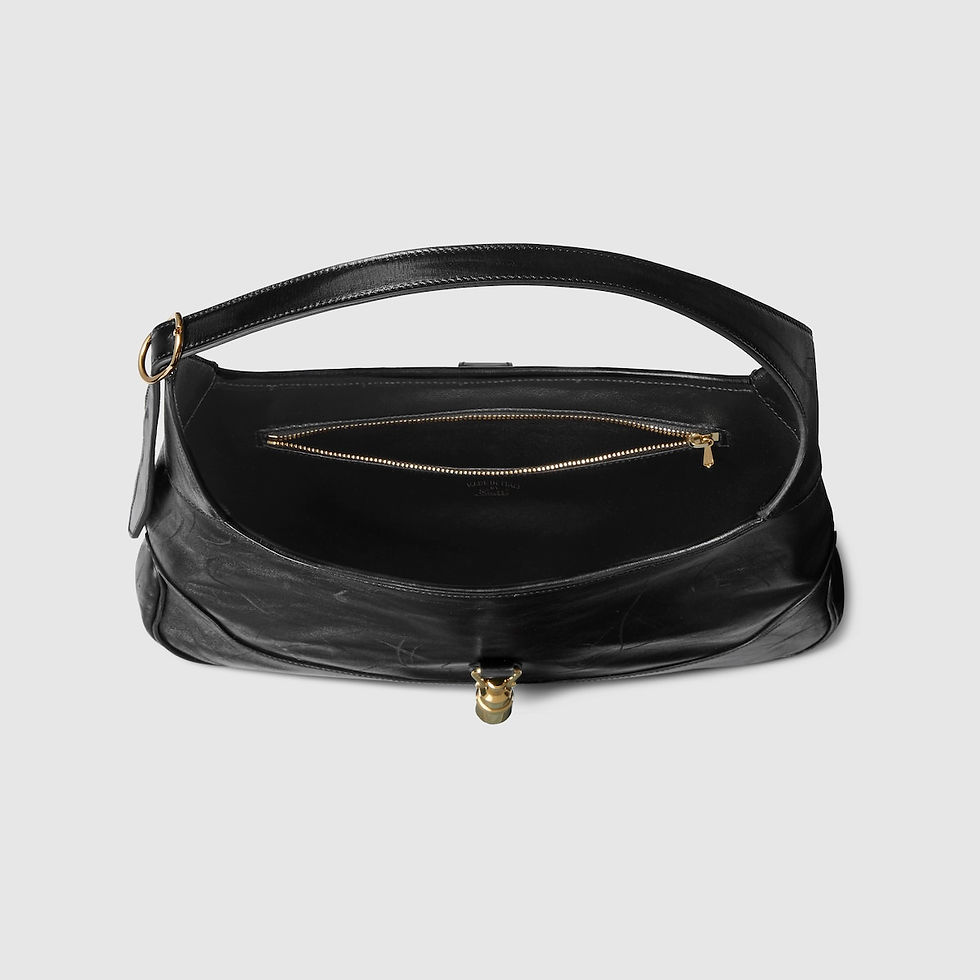 Thumbnail: Gucci Jackie 1961 medium shoulder bag - black hand-treated leather
