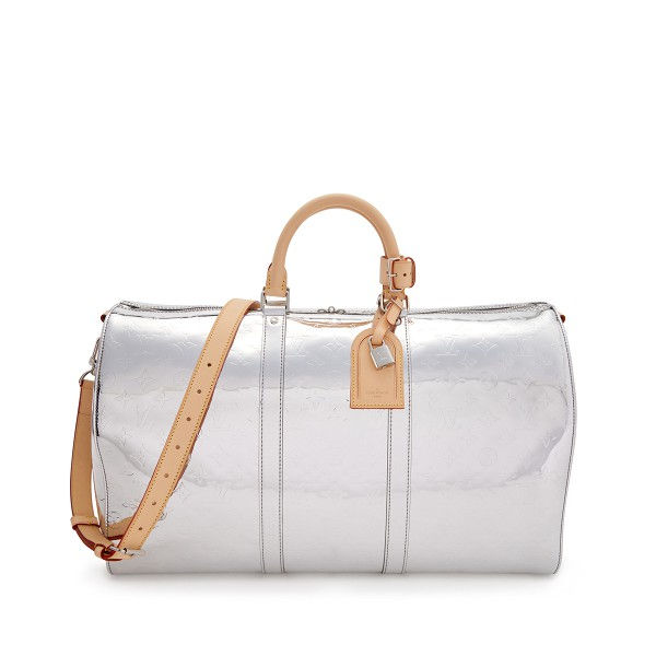 Louis Vuitton Virgil Abloh Silver Monogram Mirror Canvas Keepall