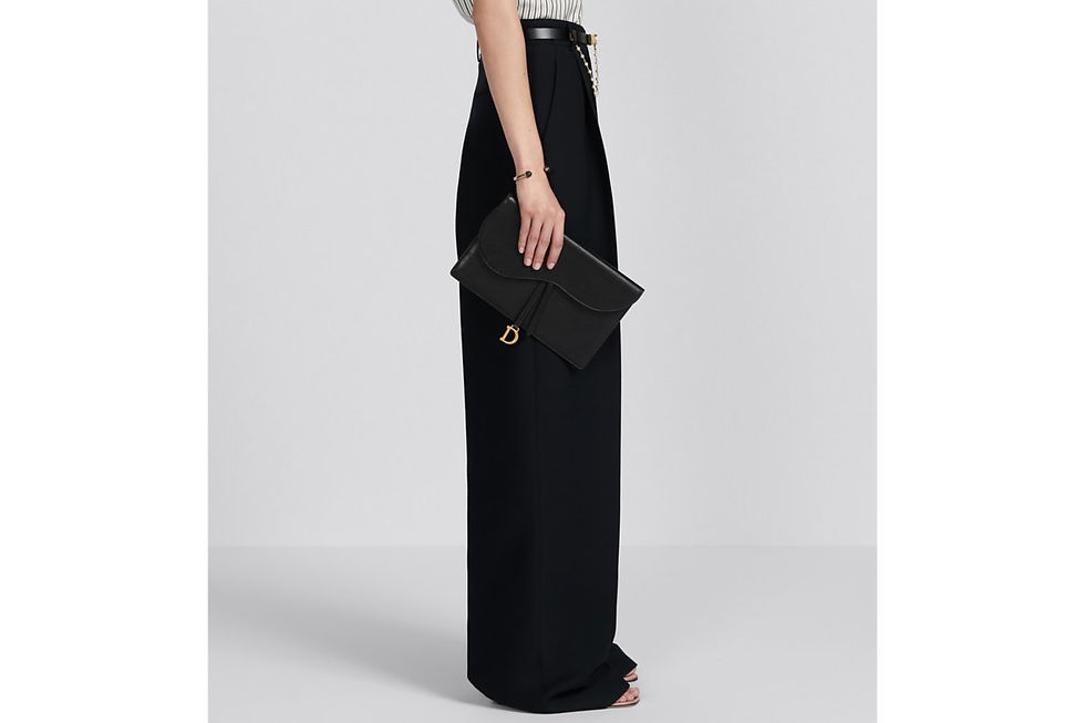Thumbnail: Dior Saddle Pouch in black goatskin – view 6