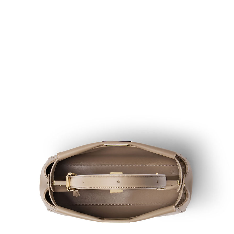 Thumbnail: Fendi My Peekaboo Medium bag in dove grey calfskin – view 6