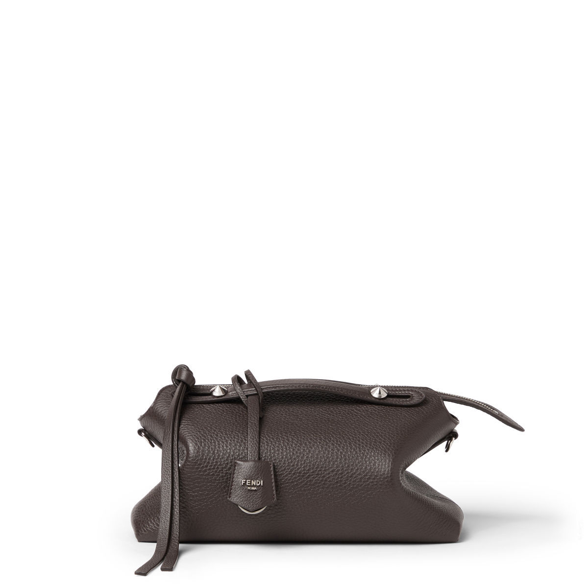Fendi By The Way Soft Medium bag in ebony black Cuoio Romano leather – front view