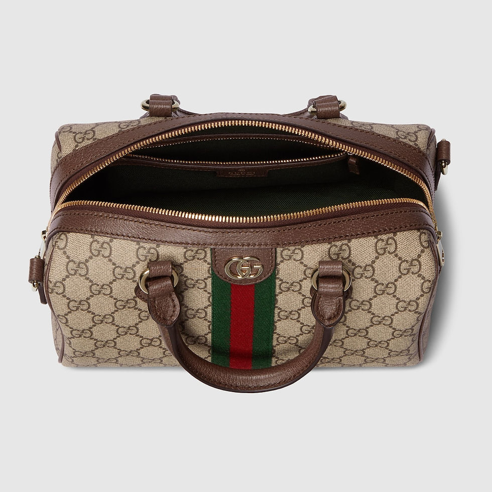 Thumbnail: Gucci Ophidia medium boston bag - beige and brown GG fabric