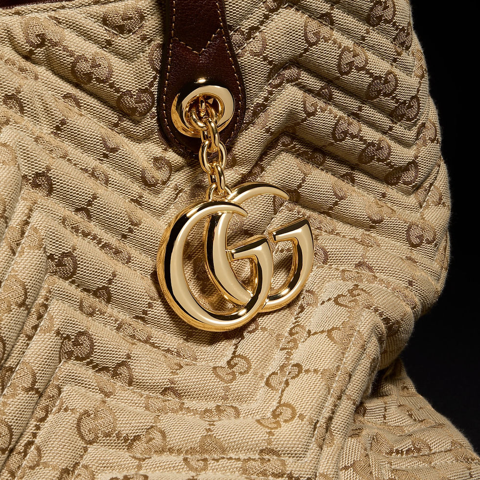Thumbnail: Gucci GG Marmont large tote bag - sand and brown GG canvas