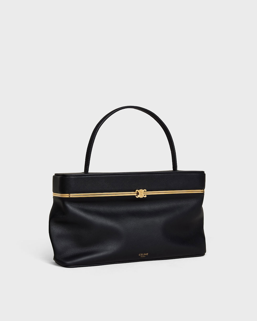 Celine Vanity Frame in Black Supple Calfskin – view 2