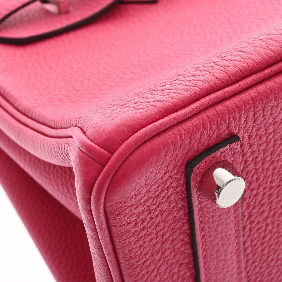 Thumbnail: Hermes Birkin 25, angled view with straps and clochette