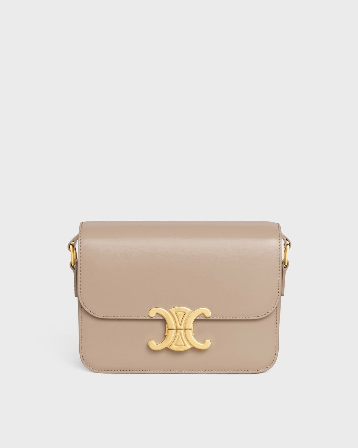 Celine Teen Triomphe bag in Safari shiny calfskin – front view