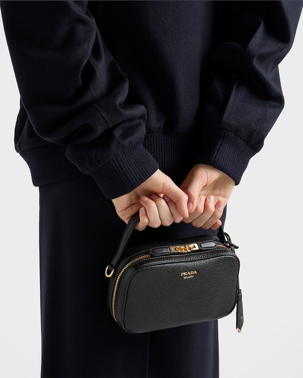 Prada Odette mini bag in black leather – view 2