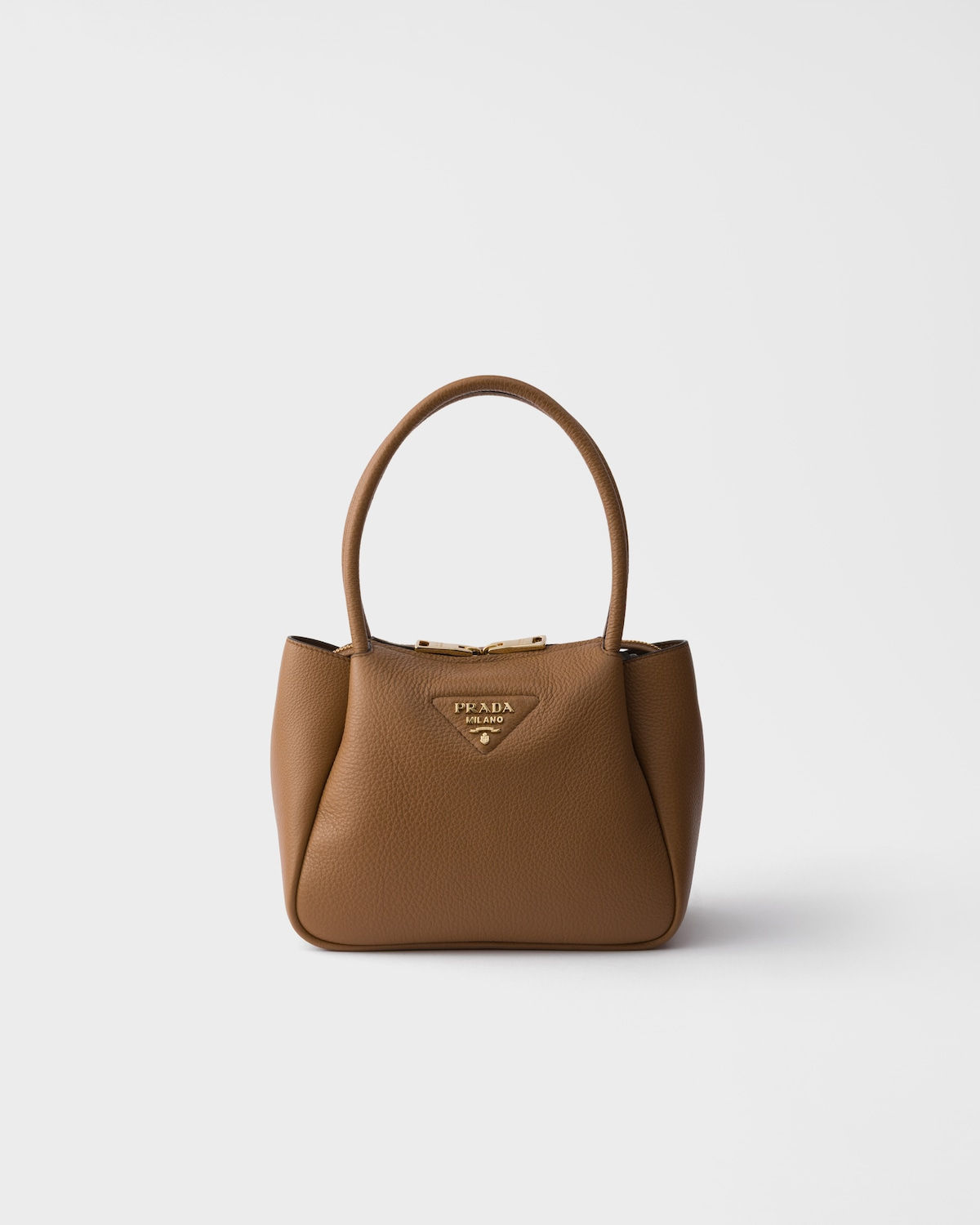 Prada Liaison small handbag in caramel leather – front view