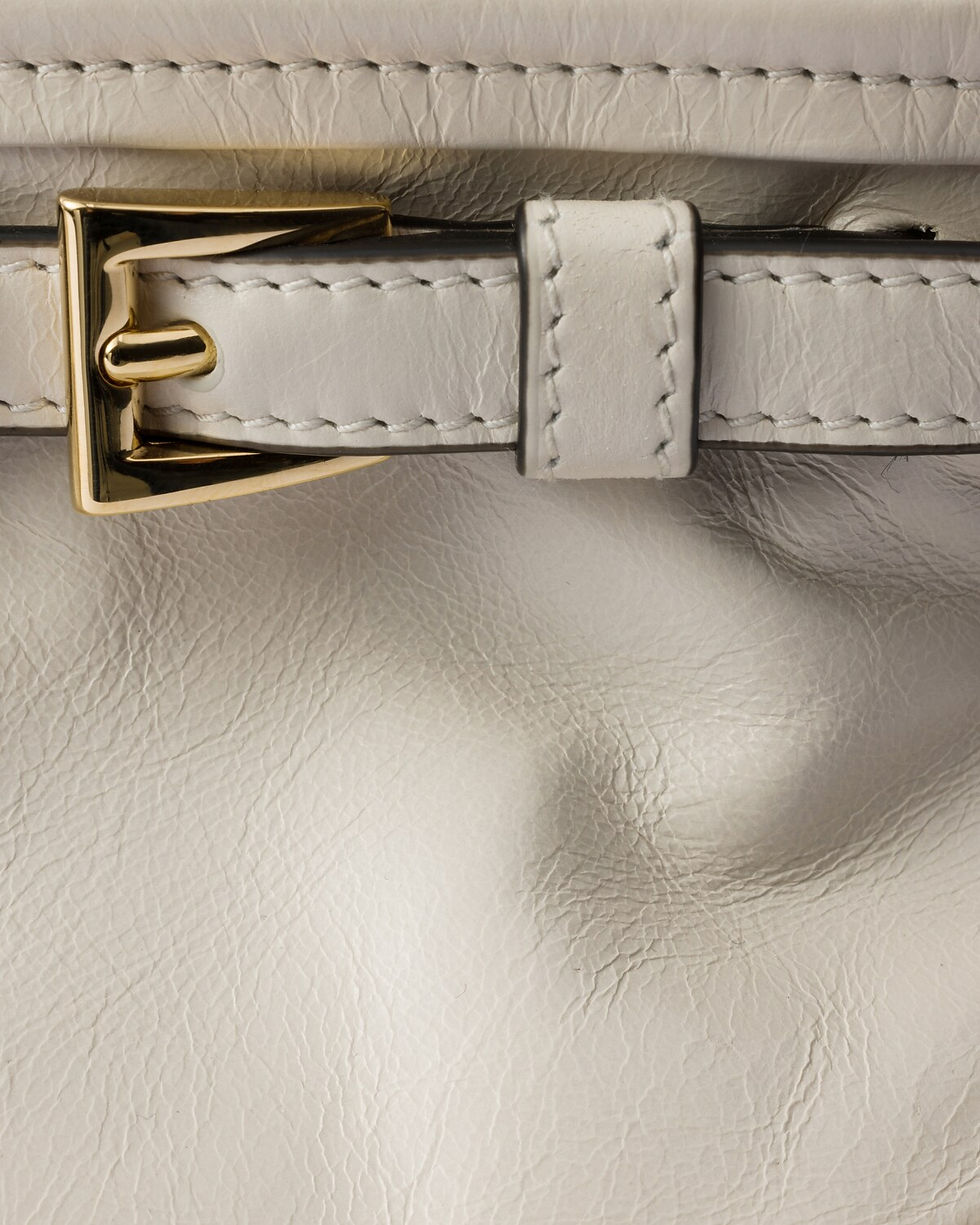 Thumbnail: Prada Bonnie small shoulder bag in white calfskin – view 7