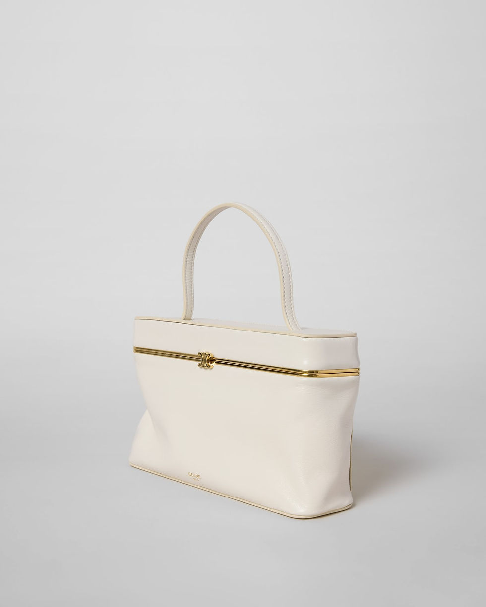 Celine Vanity Frame in Creamy White Glossy Lambskin – view 2