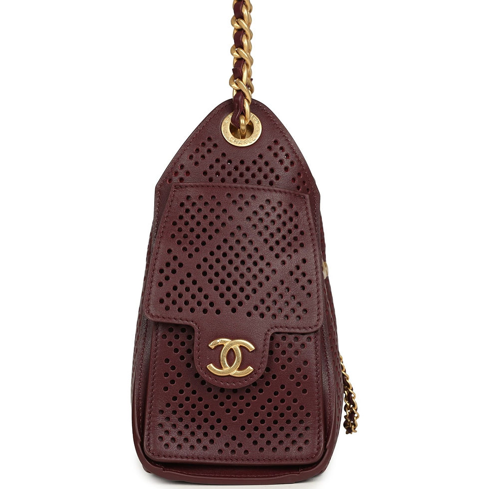 Thumbnail: Close-up of the front flap pocket showing the allover perforated dot pattern