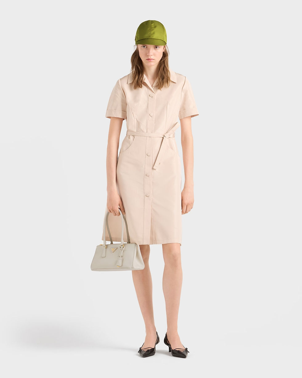 Thumbnail: Prada Galleria medium elongated bag in chalk white Saffiano leather – view 8