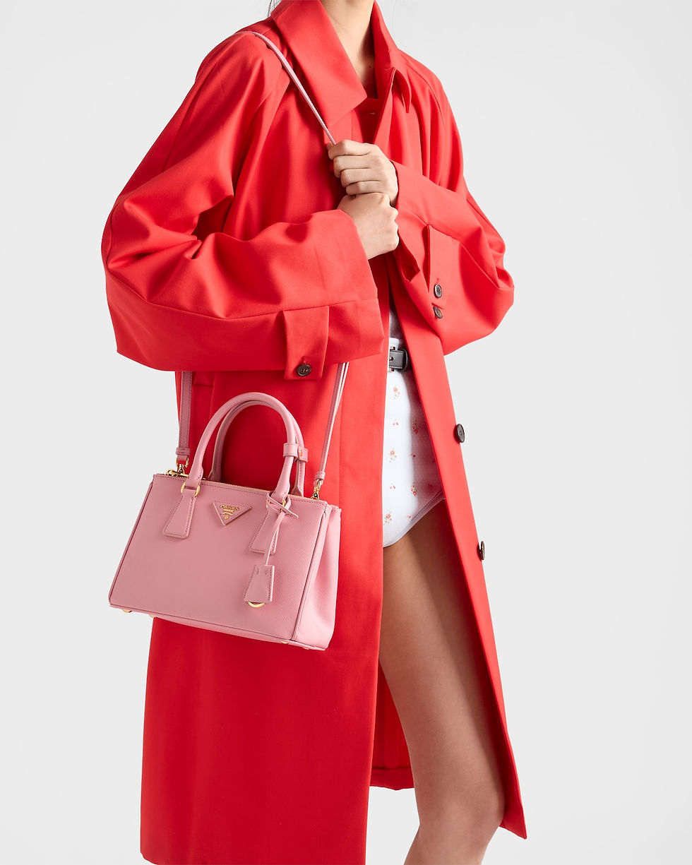 Thumbnail: Prada Galleria small bag in peach Saffiano leather – view 2